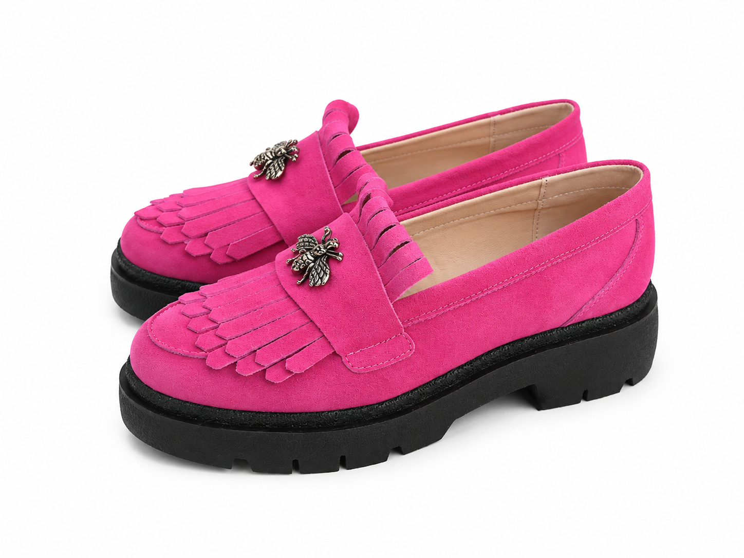 Pantofi Casual Dama Florența culoare magenta velur