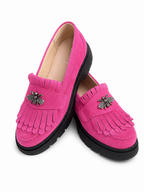 Pantofi Casual Dama Florența culoare magenta velur