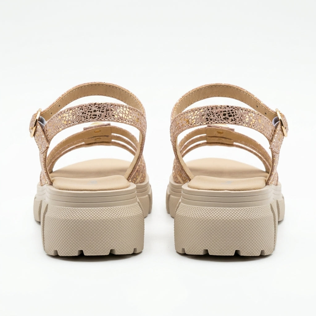 Sandale Dama 06 Bej auriu sidef