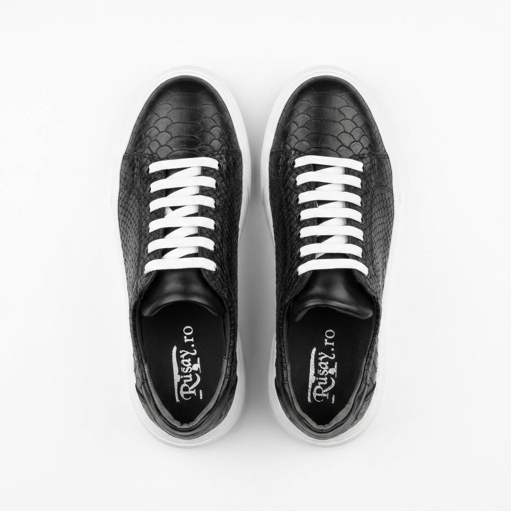 Adidasi Barbati Sneaker Croco Negru A