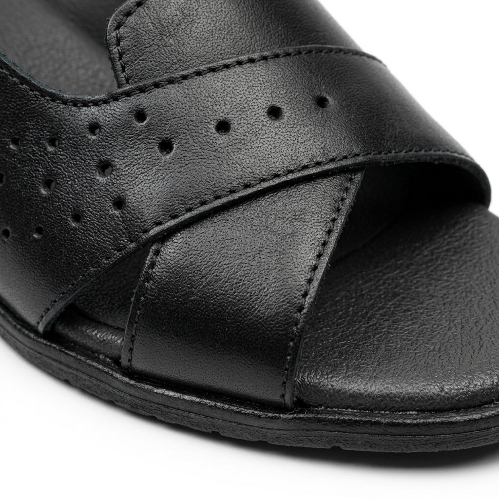 Sandale Dama 702 Negru toc 5 cm