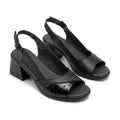 Sandale Dama Naomi negru toc 6,5 cm