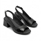 Sandale Dama Naomi negru toc 6,5 cm