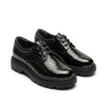 Pantofi Casual Dama 47 Croco Negru