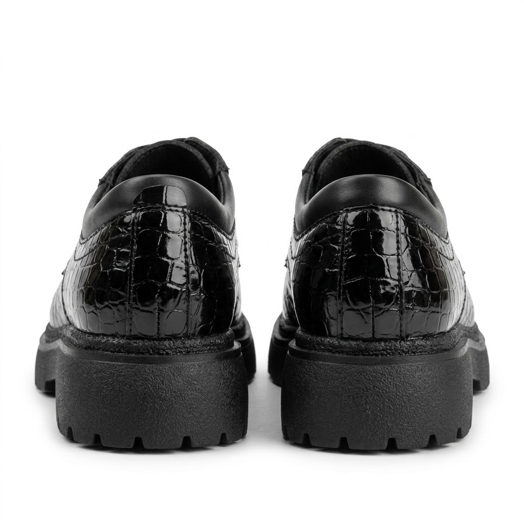 Pantofi Casual Dama 47 Croco Negru