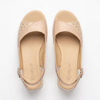 Sandale Dama Naomi Bej toc 6,5 cm